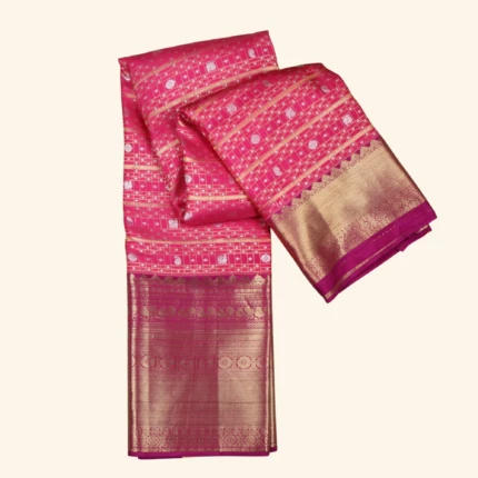 Pink Vintage Kanchipuram Pattu Saree (1)