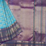 Sky Blue Vintage Kanchipuram Pattu Saree (2)