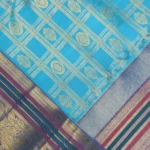 Sky Blue Vintage Kanchipuram Pattu Saree (5)