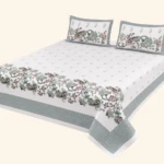 white cotton king size bedsheet (1)