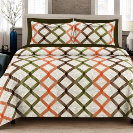 white cotton king size fitted bedsheet (1)