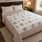 White Floral Cotton Comforter (1)