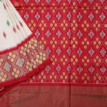 White Pochampally Pattu Saree (2)