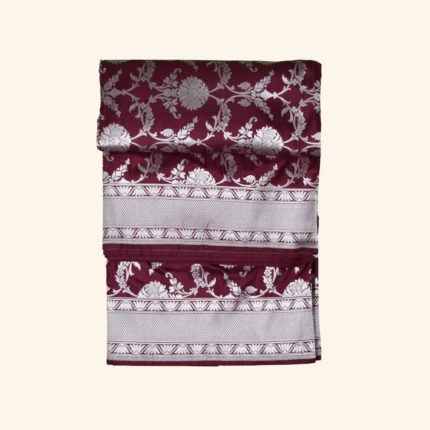 Wine Banaras Pattu Saree (1)
