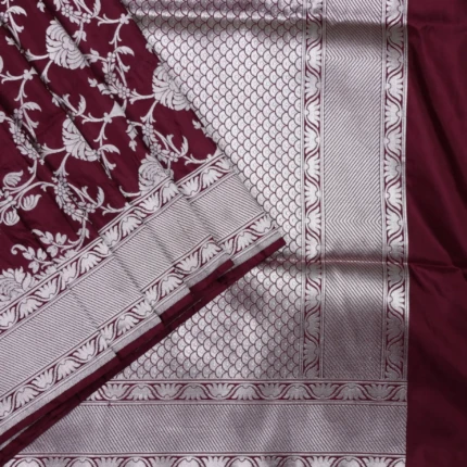 Wine Banaras Pattu Saree (2)