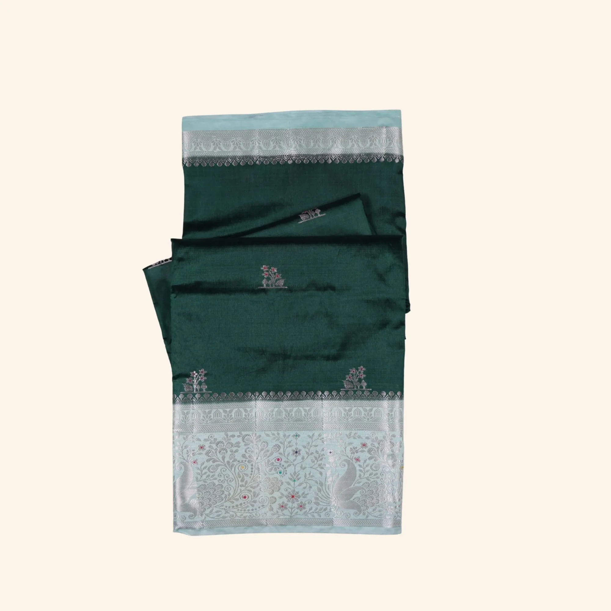 Bottle green fancy saree.. (1) Bottle green fancy saree.. (1)