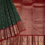 Bottle green kanchipuram pattu saree (2)