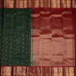 Bottle green kanchipuram pattu saree (3)