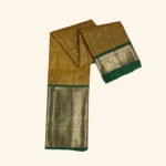 Bottle green kanchipuram pattu saree (6)
