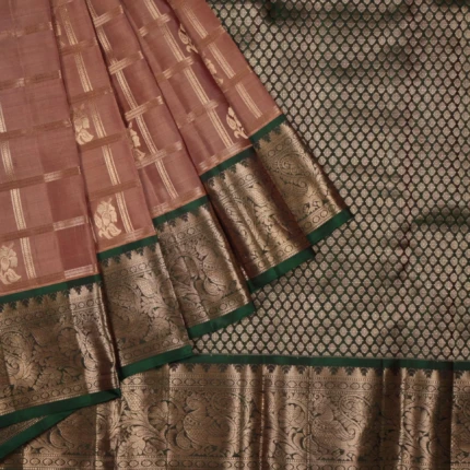 Brown Kanchipuram pattu saree (2)