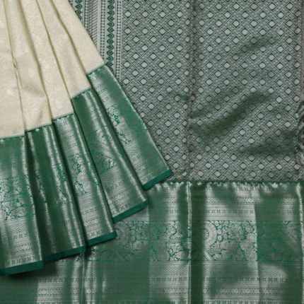CREAM PATTU SAREE (2)