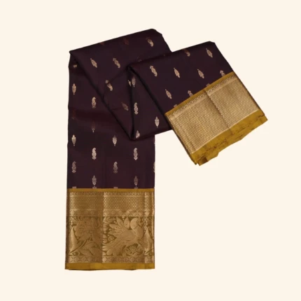 dark wine kanchipuram pattu saree (1)