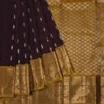 dark wine kanchipuram pattu saree (2)