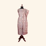dusty peach muslin dress material (1)