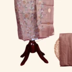 dusty peach muslin dress material (3)