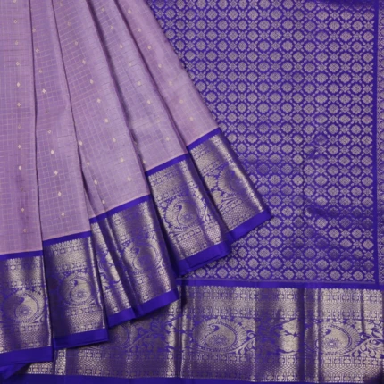 Lavender kanchipuram pattu saree (2)