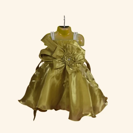 lemon yellow girls short frock (1)