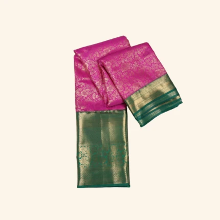 MAGENTA PINK KANCHIPURAM SAREE (1)
