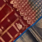 Maroon kanchipuram pattu saree (5)