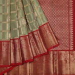 Olive green kanchipuram pattu saree (2)