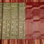 Olive green kanchipuram pattu saree (3)