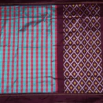 PEACH &GREEN POCHAMPALLY PATTU SAREE (3)