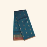 Peacoco blue venkatagiri handloom saree (1)