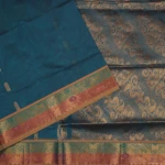 Peacoco blue venkatagiri handloom saree (2)