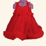 RED GIRLS SHORT FROCK (1)