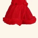 RED GIRLS SHORT FROCK (2)