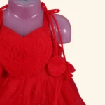 RED GIRLS SHORT FROCK (4)