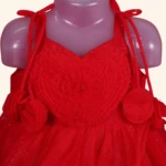 RED GIRLS SHORT FROCK (5)