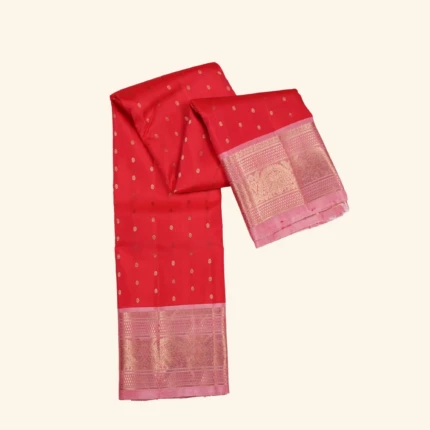 Red kanchipuram pattu saree (1)