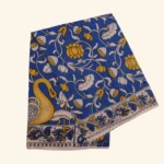Royal blue kalamkari cotton saree (1)