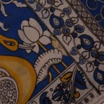 Royal blue kalamkari cotton saree (5)