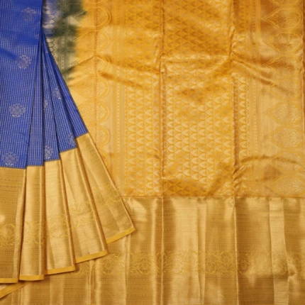 ROYAL BLUE KANCHIPURAM SAREE (2)