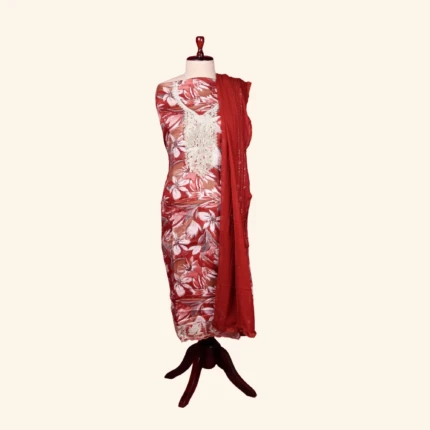 rust mull cotton dress material (1)