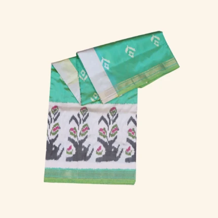 TEAL GREEN POCHAMPALLY PATTU SAREE (1)