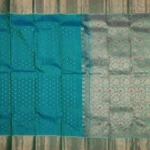 Tealblue kanchipuram pattu saree (3)