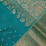 Tealblue kanchipuram pattu saree (5)