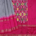 WHITE &BLACK POCHAMPALLY PATTU SAREE (2)