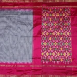 WHITE &BLACK POCHAMPALLY PATTU SAREE (3)