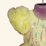 YELLOW GIRLS SHORT FROCK (4)