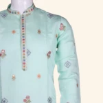 Ice Blue Kurtha Pyjama (5)