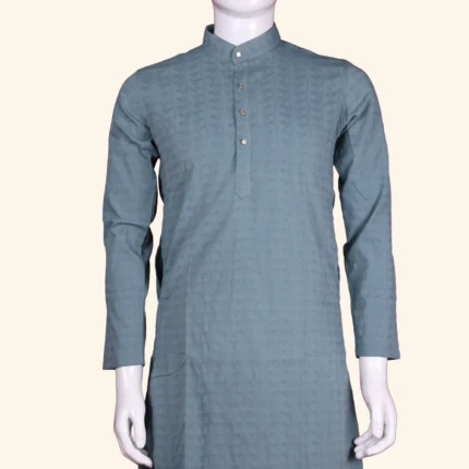 Steel blue kurtha pyjama (2)