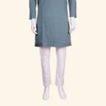Steel blue kurtha pyjama (3)