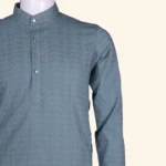 Steel blue kurtha pyjama (5)