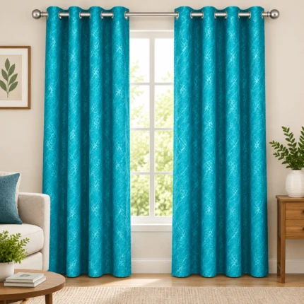 TEAL BLUE DOOR CURTAIN (1)