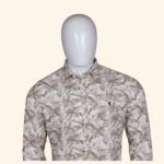 Beige botanical printed Shirt (2)