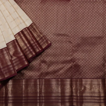 Beige Vintage Kanchi Pattu Saree (3)